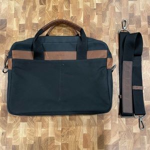 Shinola Mack Leather-Trimmed Briefcase (Black)
